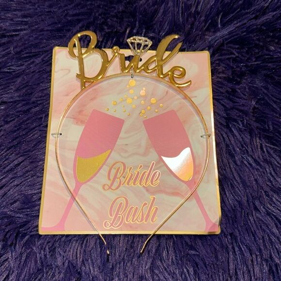 Bride  gold toned bride  headband - Picture 1 of 4